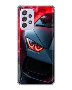 Чехол для Samsung Galaxy A52 5G (A526) с картинкой «Lamborghini красное сияние»