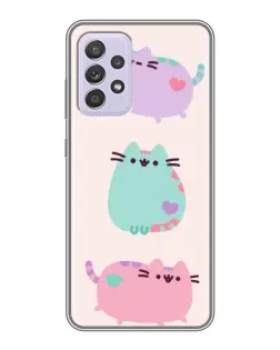Чехол для Samsung Galaxy A52 5G (A526) с картинкой «Pusheen трио»