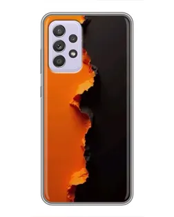 Чехол для Samsung Galaxy A52 5G (A526) с картинкой «Оранжевый разлом»