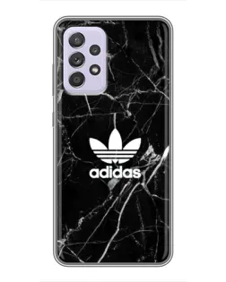 Чехол для Samsung Galaxy A52 с картинкой «Белый мрамор Adidas»