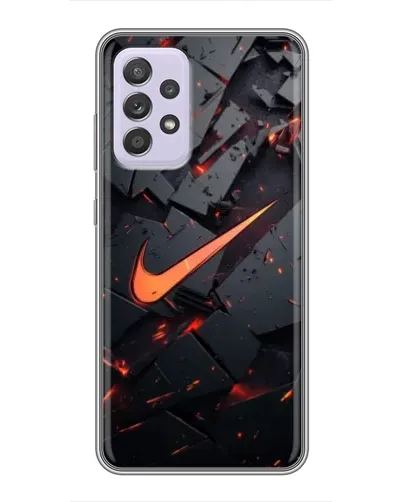 Чехол для Samsung Galaxy A52 с картинкой «Nike — эффект разломов»
