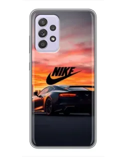 Чехол для Samsung Galaxy A52 с картинкой «Nike и суперкар»