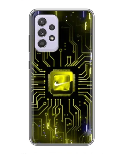 Чехол для Samsung Galaxy A52 с картинкой «Nike — золотая искра»
