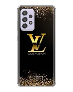 Чехол для Samsung Galaxy A52 с картинкой «LV — золотые искры»
