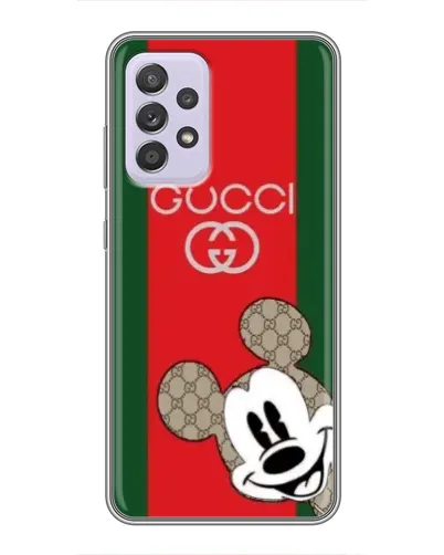 Чехол для Samsung Galaxy A52 с картинкой «Gucci — полосы и Микки»