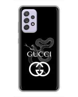 Чехол для Samsung Galaxy A52 с картинкой «Gucci — серебряная змея»