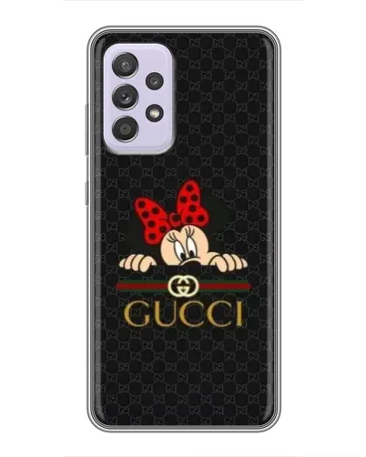 Чехол для Samsung Galaxy A52 с картинкой «Минни Маус Gucci — черный»
