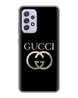 Чехол для Samsung Galaxy A52 с картинкой «Gucci — золото на черном»