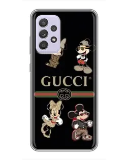 Чехол для Samsung Galaxy A52 с картинкой «Gucci — герои Disney и монограмма»
