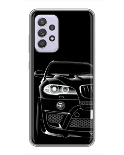 Чехол для Samsung Galaxy A52 с картинкой «Темный силуэт BMW»