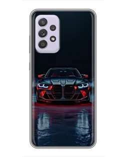 Чехол для Samsung Galaxy A52 с картинкой «BMW на мокрой дороге»