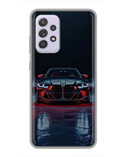 Чехол для Samsung Galaxy A52 с картинкой «BMW на мокрой дороге»