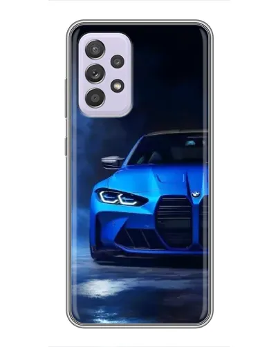 Чехол для Samsung Galaxy A52 с картинкой «Голубая BMW M4»