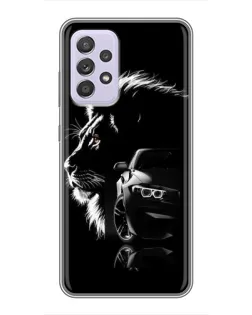 Чехол для Samsung Galaxy A52 с картинкой «BMW и лев»