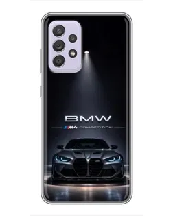 Чохол для Samsung Galaxy A52 з картинкою «BMW крізь нічне місто»