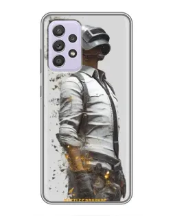 Чехол для Samsung Galaxy A52 с картинкой «PUBG — боец в пыли»