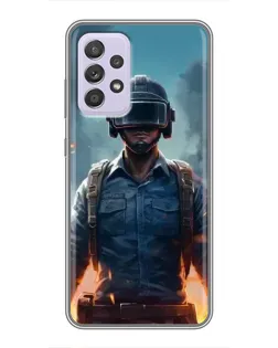 Чехол для Samsung Galaxy A52 с картинкой «PUBG — реалистичный герой»