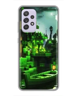 Чохол для Samsung Galaxy A52 з картинкою «Minecraft лісовий пейзаж»