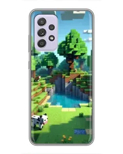 Чехол для Samsung Galaxy A52 с картинкой «Minecraft летний день»