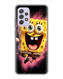 Чехол для Samsung Galaxy A52 с картинкой «Взрывной Спанч Боб»