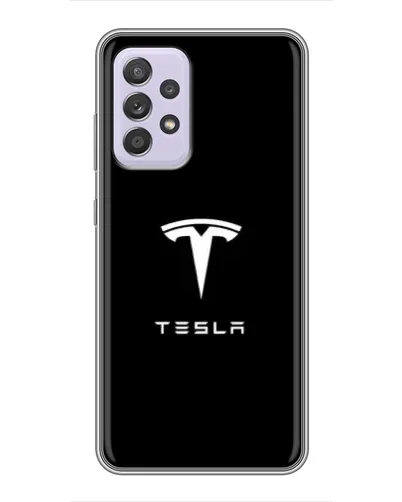 Чехол для Samsung Galaxy A52 с картинкой «Tesla White Logo» Чехол для Samsung Galaxy A52 с картинкой «Tesla White Logo»