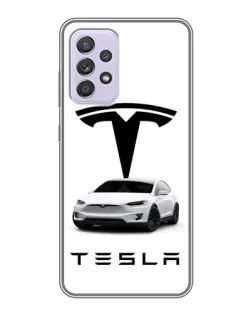 Чехол для Samsung Galaxy A52 с картинкой «Tesla White Style»