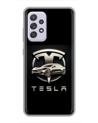 Чехол для Samsung Galaxy A52 с картинкой «Tesla — серебристое авто» Чехол для Samsung Galaxy A52 с картинкой «Tesla — серебристое авто»