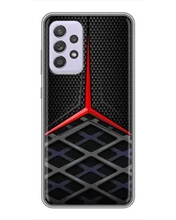 Чехол для Samsung Galaxy A52 с картинкой «Mercedes Carbon Grid»