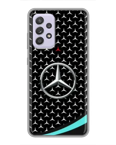 Чехол для Samsung Galaxy A52 с картинкой «Mercedes — бирюзовый акцент»