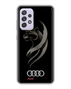 Чехол для Samsung Galaxy A52 с картинкой «Графика — пантера и Audi»