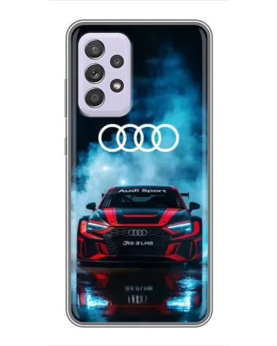 Чехол для Samsung Galaxy A52 с картинкой «Audi Sport — неон»