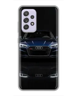 Чехол для Samsung Galaxy A52 с картинкой «Audi — ночное отражение»