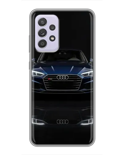 Чехол для Samsung Galaxy A52 с картинкой «Audi — ночное отражение»