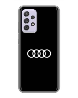Чехол для Samsung Galaxy A52 с картинкой «Audi White Logo»