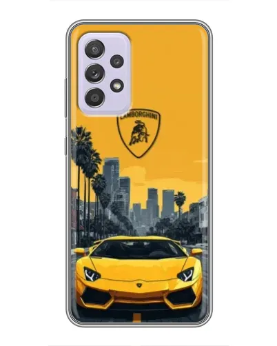 Чехол для Samsung Galaxy A52 с картинкой «Желтый Lamborghini город» Чехол для Samsung Galaxy A52 с картинкой «Желтый Lamborghini город»