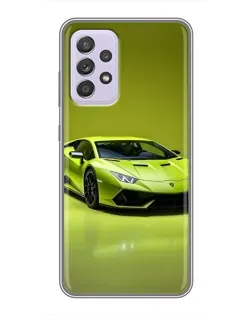 Чехол для Samsung Galaxy A52 с картинкой «Салатовый Lamborghini Huracan»