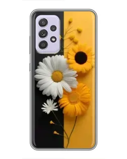 Чохол для Samsung Galaxy A52 з картинкою «Соняшник та ромашка»
