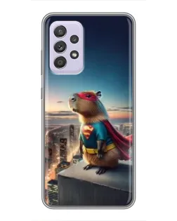 Чехол для Samsung Galaxy A52 с картинкой «Капи-мен супергерой»