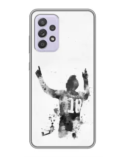 Чехол для Samsung Galaxy A52 с картинкой «Черно-белый силуэт Месси» Чехол для Samsung Galaxy A52 с картинкой «Черно-белый силуэт Месси»