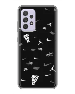 Чехол для Samsung Galaxy A52s 5G (A528) с картинкой «Nike Black Pattern» Чехол для Samsung Galaxy A52s 5G (A528) с картинкой «Nike Black Pattern»
