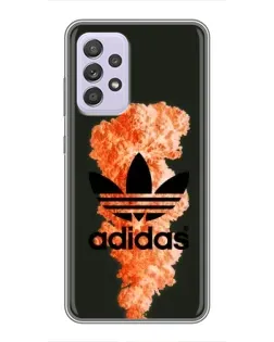 Чехол для Samsung Galaxy A52s 5G (A528) с картинкой «Оранжевый дым Adidas»