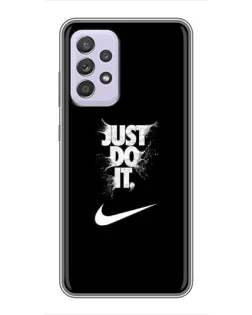 Чехол для Samsung Galaxy A52s 5G (A528) с картинкой «Текстовый принт Nike»