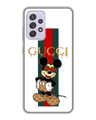 Чехол для Samsung Galaxy A52s 5G (A528) с картинкой «Микки Маус Gucci — полосы» Чехол для Samsung Galaxy A52s 5G (A528) с картинкой «Микки Маус Gucci — полосы»