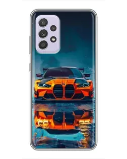 Чохол для Samsung Galaxy A52s 5G (A528) з картинкою «BMW — золота емблема»