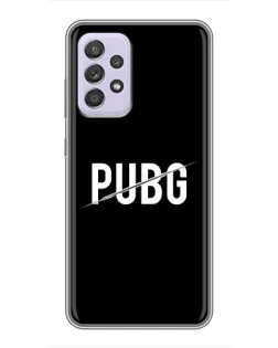 Чехол для Samsung Galaxy A52s 5G (A528) с картинкой «PUBG — белый логотип»