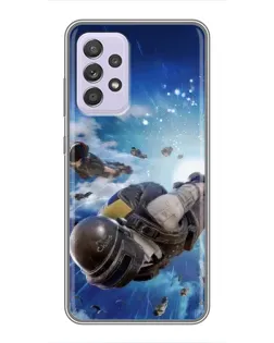 Чехол для Samsung Galaxy A52s 5G (A528) с картинкой «Десант PUBG — прыжок»