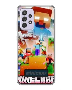 Чехол для Samsung Galaxy A52s 5G (A528) с картинкой «Minecraft герои игры»