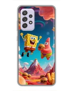 Чехол для Samsung Galaxy A52s 5G (A528) с картинкой «Космический фастфуд»
