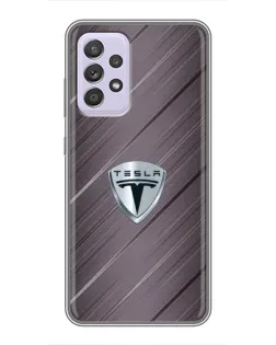 Чехол для Samsung Galaxy A52s 5G (A528) с картинкой «Металлическая текстура Tesla»