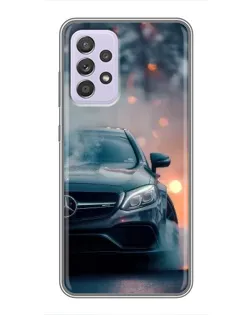Чехол для Samsung Galaxy A52s 5G (A528) с картинкой «Mercedes — ночной город»